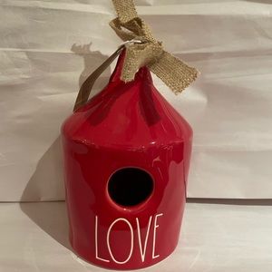 Rae Dunn red LOVE round birdhouse Valentine’s Day ❤️